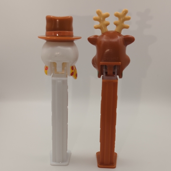 Snowman and Reindeer Pez Dispensers Christmas Holiday - Picture 3 of 5